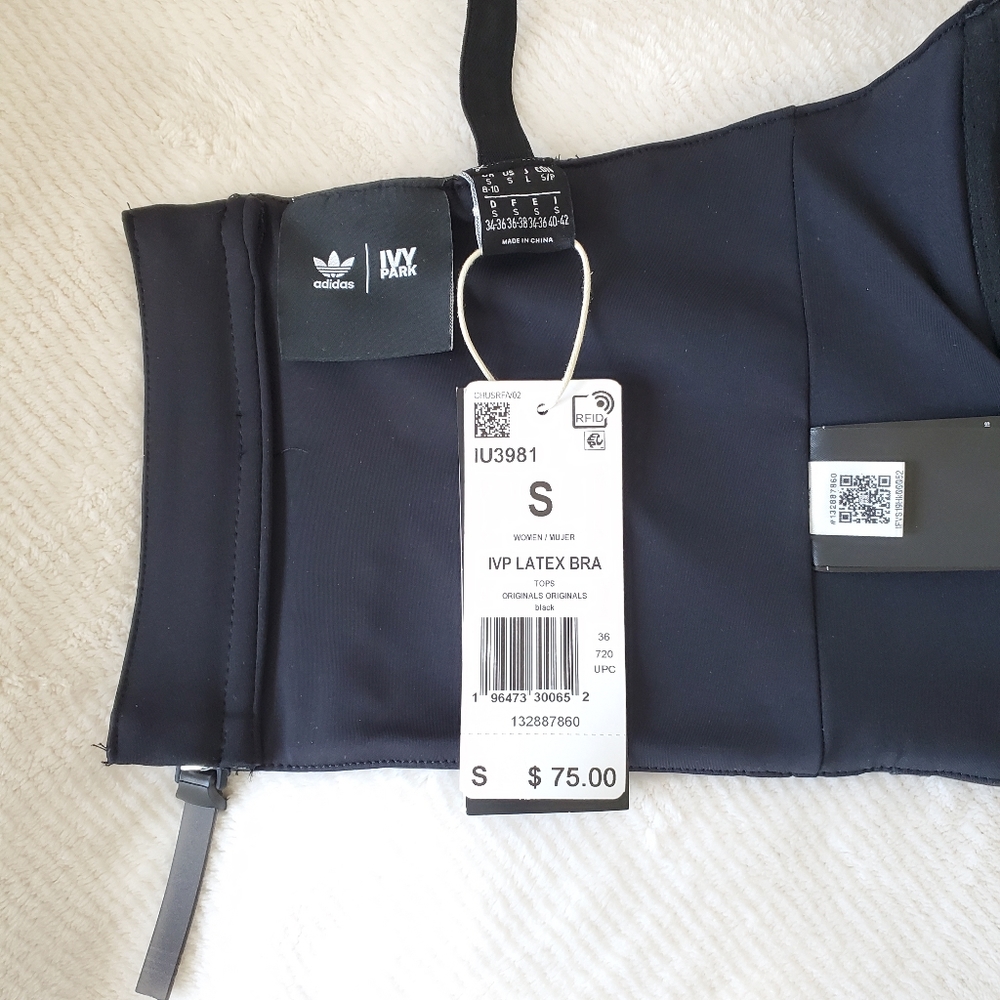 Adidas x Ivy Park Noir Latex Bustier - Picture 9 of 11